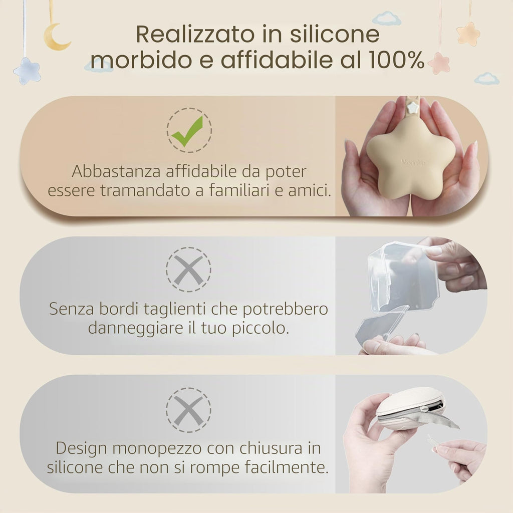 Moonkie Porta Ciuccio, Portaciuccio in Silicone(2 Pezzi), Porta Succhietto Senza BPA, Portaciuccio da Viaggio, Custodia Ciuccio per Bambini, Pratica Scatola Porta Ciuccio(Verde grigio/Blu perla)