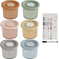Moonkie Contenitori Pappa Neonati 120ml, 6 Pezzi Vasetti Pappa Neonati Silicone, Contenitori Brodo Svezzamento 100% Ermetici, Senza BPA, Contenitore Cibo Piccolo,per Lavastoviglie Freezer e Microonde